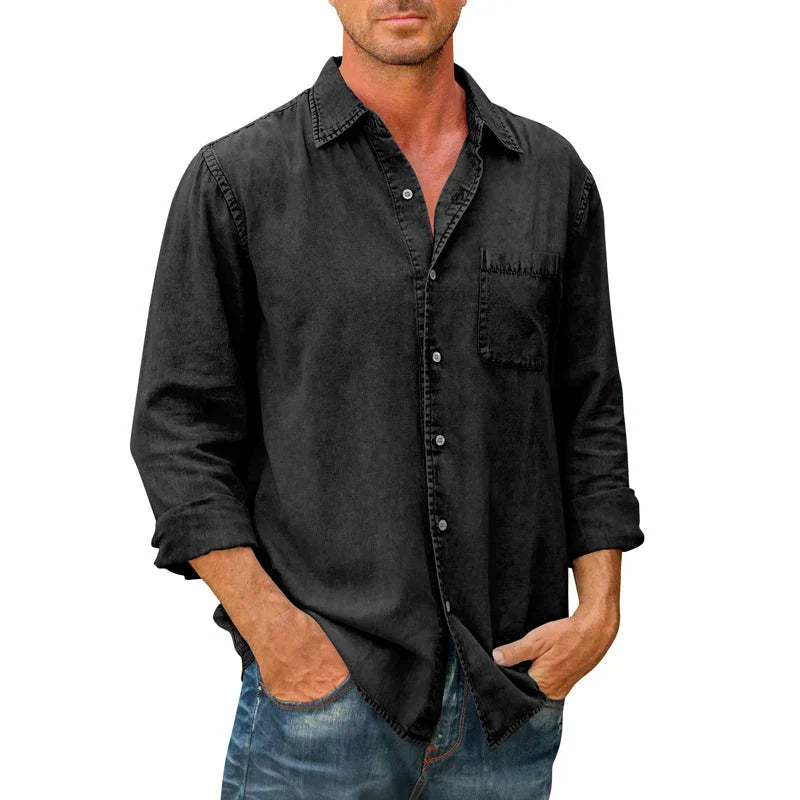 Chemise homme boutonnée coupe classique, cinq coloris