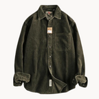 Chemise texturée homme à poches poitrine, coupe décontractée, vert