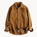 Chemise texturée homme à poches poitrine, coupe décontractée, miel