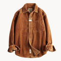 Chemise texturée homme à poches poitrine, coupe décontractée, orange