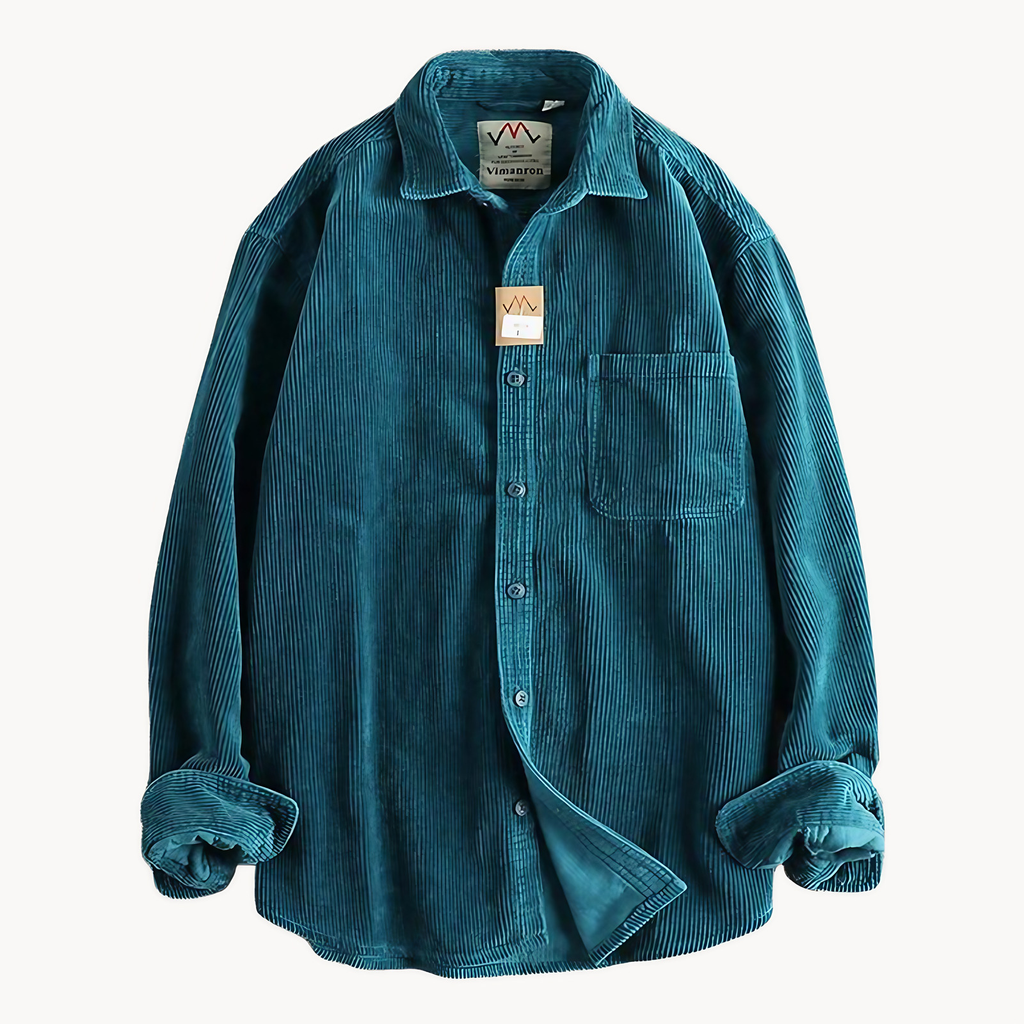 Chemise texturée homme à poches poitrine, coupe décontractée, bleu