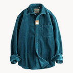 Chemise texturée homme à poches poitrine, coupe décontractée, bleu