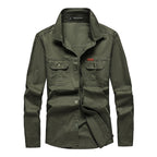 Chemise cargo homme manches longues, poches poitrine, M au 6XL