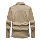 Chemise cargo homme manches longues, poches poitrine, M au 6XL