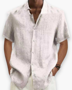 Chemise homme manches courtes, coupe ajustée, du S au 5XL, blanc