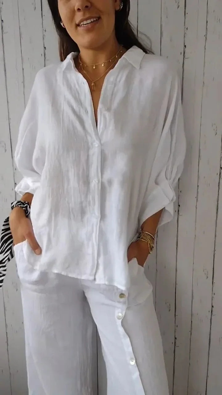 Chemise femme nouée à la taille, huit coloris, du S au 5XL