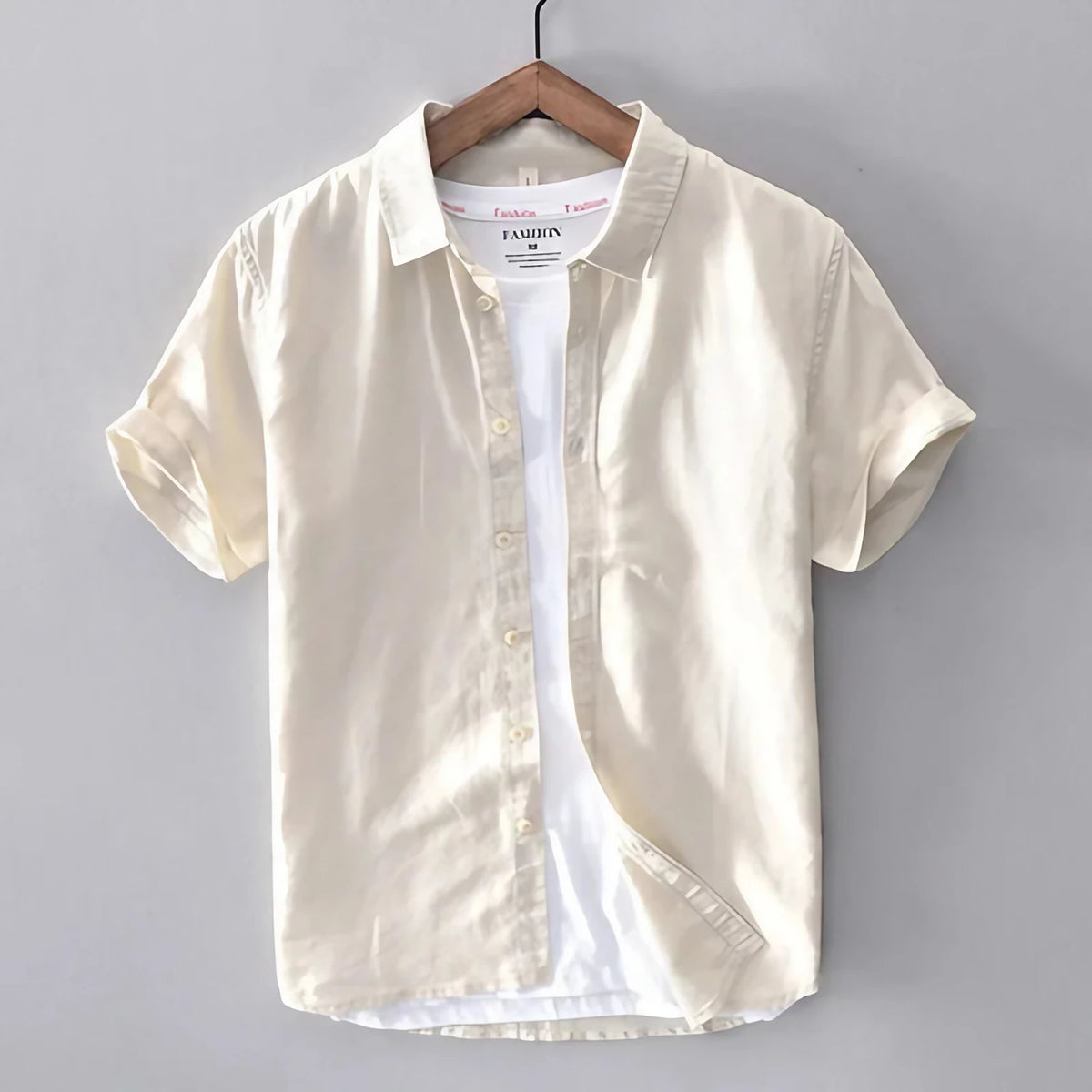 Chemise homme décontractée à col classique, sept coloris, kaki