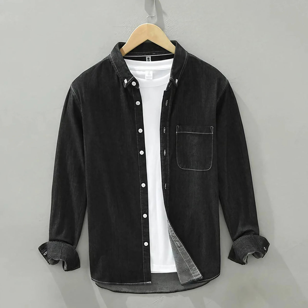 Chemise en jean homme, coupe classique, du XS au 2XL