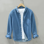 Chemise en jean homme, coupe classique, du XS au 2XL, bleu foncé 2