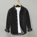 Chemise en jean homme, coupe classique, du XS au 2XL, noir
