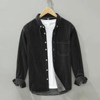 Chemise en jean homme, coupe classique, du XS au 2XL, noir
