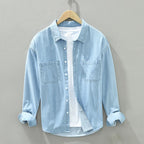 Chemise en jean homme, coupe classique, du XS au 2XL