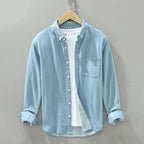 Chemise en jean homme, coupe classique, du XS au 2XL, bleu