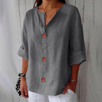 Chemise femme d'été coupe fluide, onze coloris, du S au 5XL, gris