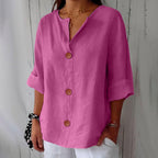 Chemise femme d'été coupe fluide, onze coloris, du S au 5XL, rose