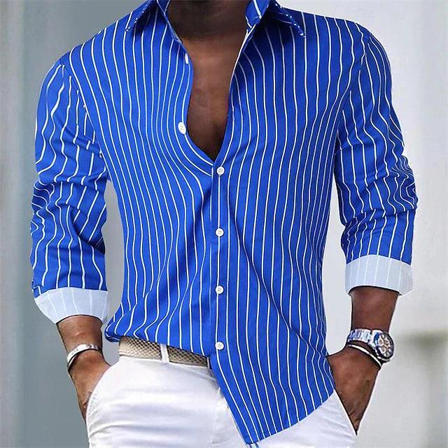Chemise homme décontractée, trois coloris, du S au 3XL, bleu