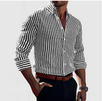 Chemise rayée homme à manches longues, quatre coloris
