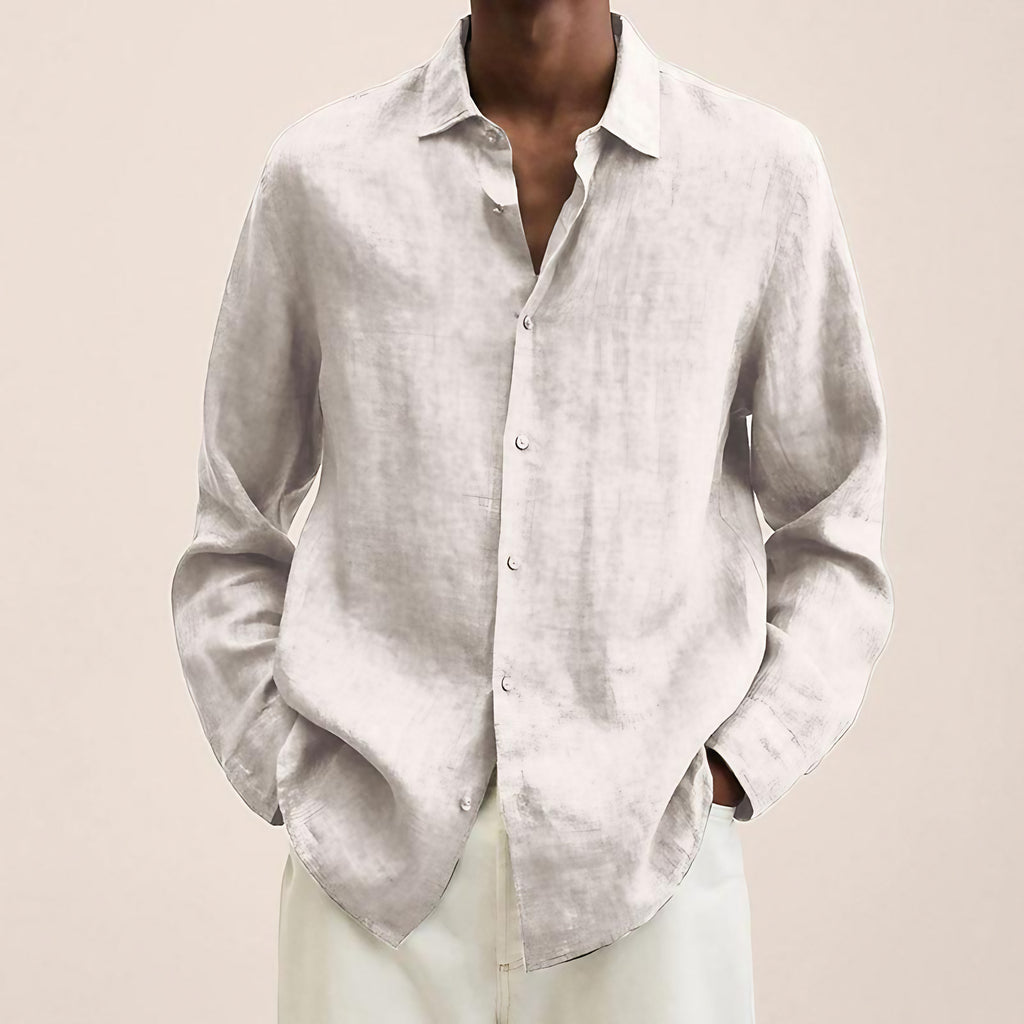 Chemise homme à manches longues, onze coloris, du XS au 4XL, blanc