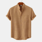 Chemise homme légère, kaki, noir, vert ou marron, du S au 2XL, kaki