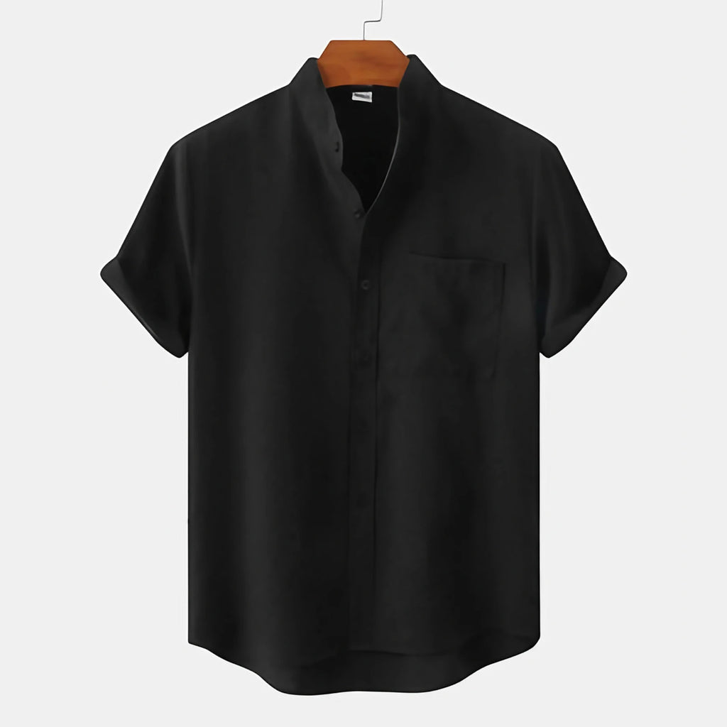 Chemise homme légère, kaki, noir, vert ou marron, du S au 2XL, noir