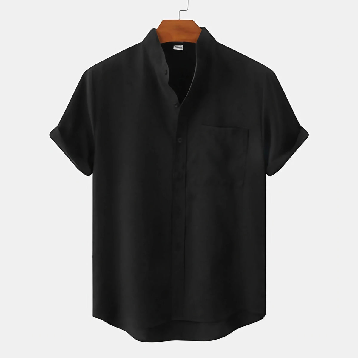 Chemise homme légère, kaki, noir, vert ou marron, du S au 2XL, noir