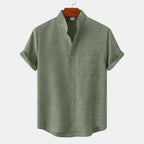 Chemise homme légère, kaki, noir, vert ou marron, du S au 2XL, vert
