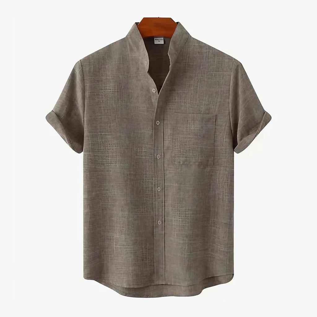 Chemise homme légère, kaki, noir, vert ou marron, du S au 2XL, marron