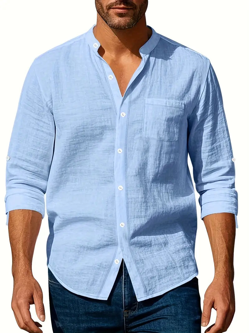 Chemise légère homme pour l'été, cinq coloris, du S au 3XL, bleu