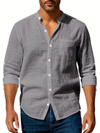 Chemise légère homme pour l'été, cinq coloris, du S au 3XL, gris
