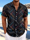 Chemise légère homme pour l'été, six coloris, du S au 3XL, noir