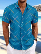Chemise légère homme pour l'été, six coloris, du S au 3XL, bleu
