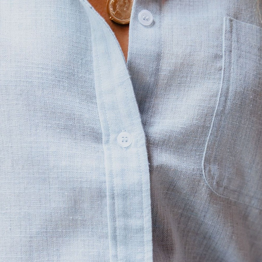 Chemise femme ample à col montant et manches longues, six coloris
