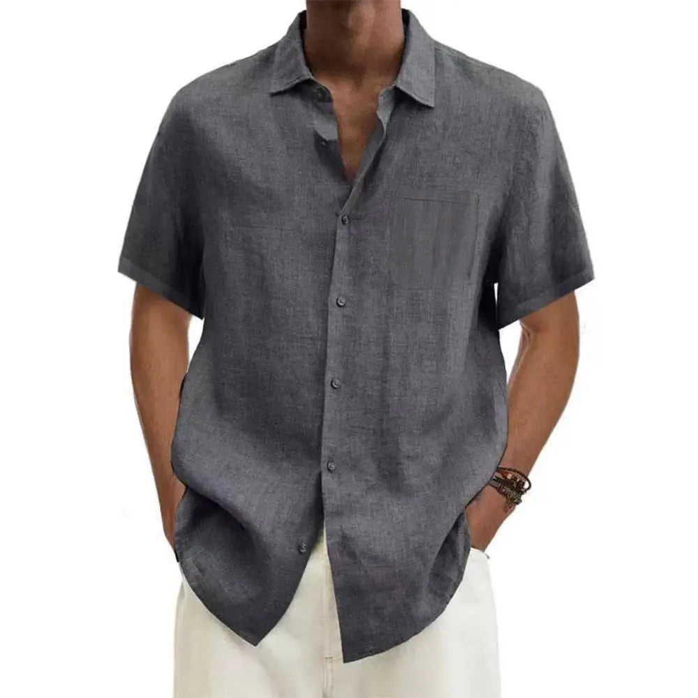 Chemise homme à manches courtes, légère, du S au 5XL