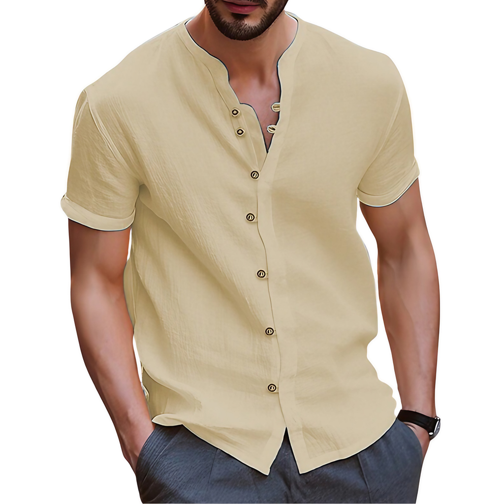 Chemise légère homme pour l'été, quatre coloris, S au 3XL, kaki