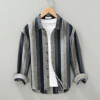Chemise homme à rayures verticales, trois coloris, noir