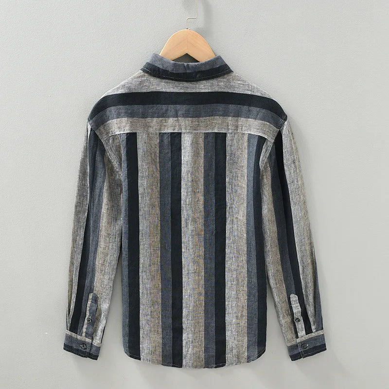 Chemise homme à rayures verticales, trois coloris