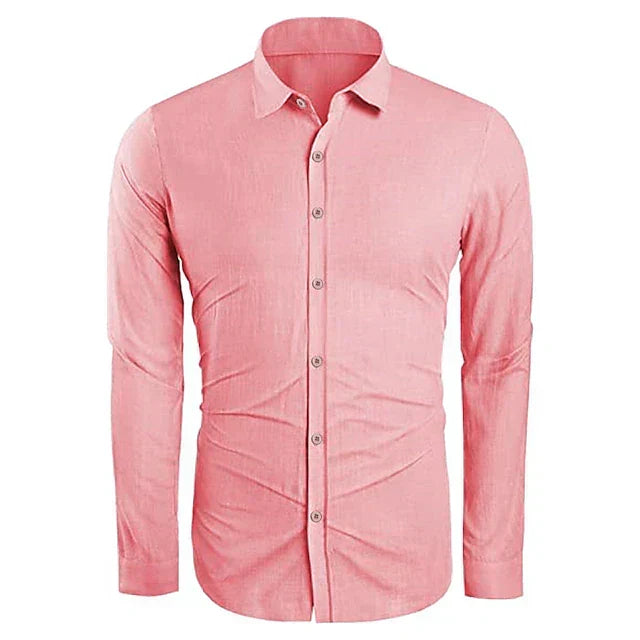 Chemise homme légère unie, quatre coloris, du S au 3XL