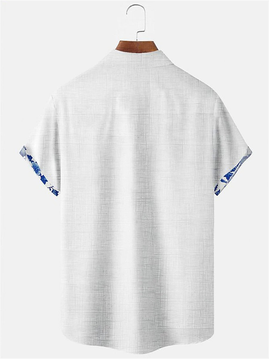 Chemise homme d'été coupe détendue, sept coloris, du S au 5XL
