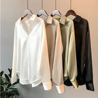 Chemise femme habillée, champagne, vert-gris, noir ou blanc