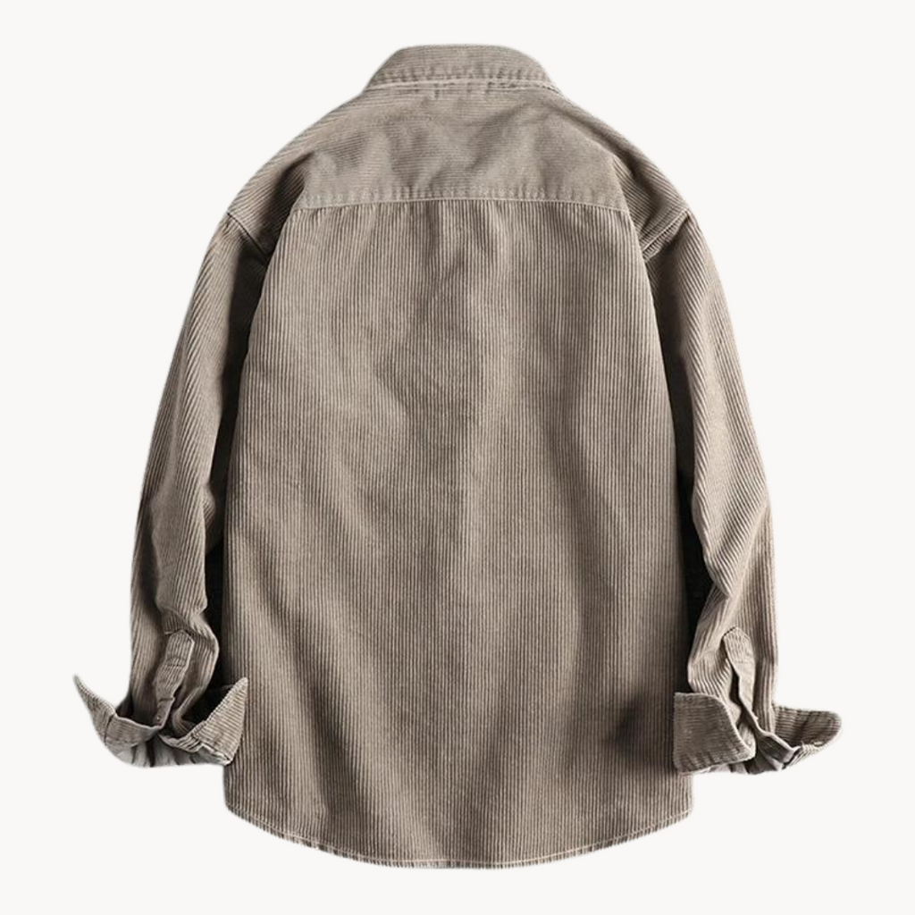 Chemise homme en velours côtelé, poches poitrine, dix coloris
