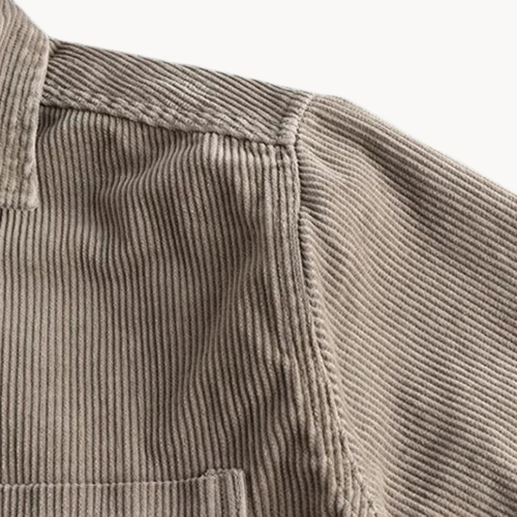 Chemise homme en velours côtelé, poches poitrine, dix coloris