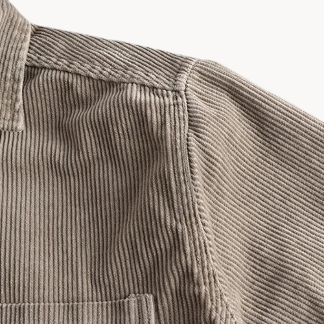 Chemise homme en velours côtelé, poches poitrine, dix coloris