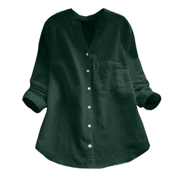 Chemise femme ample et légère, sept coloris, du XS au 3XL, vert
