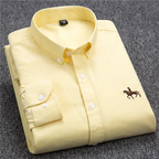 Chemise rayée femme brodée sur la poitrine, du XS au 4XL, jaune