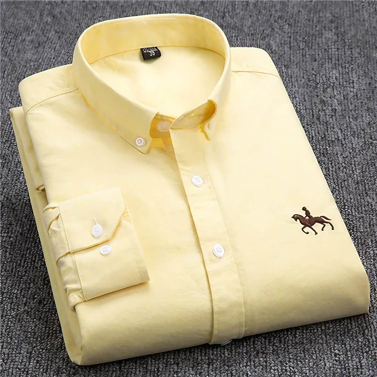 Chemise rayée femme brodée sur la poitrine, du XS au 4XL, jaune