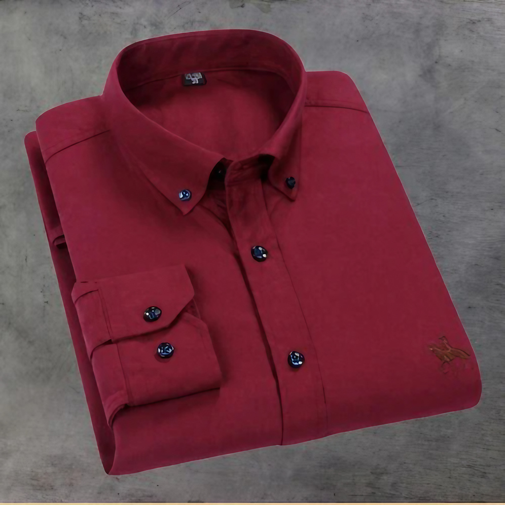 Chemise rayée femme brodée sur la poitrine, du XS au 4XL, rouge