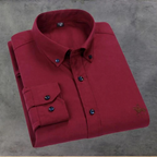 Chemise rayée femme brodée sur la poitrine, du XS au 4XL, rouge