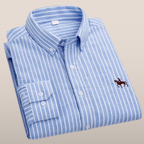 Chemise rayée femme brodée sur la poitrine, du XS au 4XL