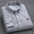 Chemise rayée femme brodée sur la poitrine, du XS au 4XL, gris