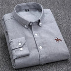 Chemise rayée femme brodée sur la poitrine, du XS au 4XL, gris